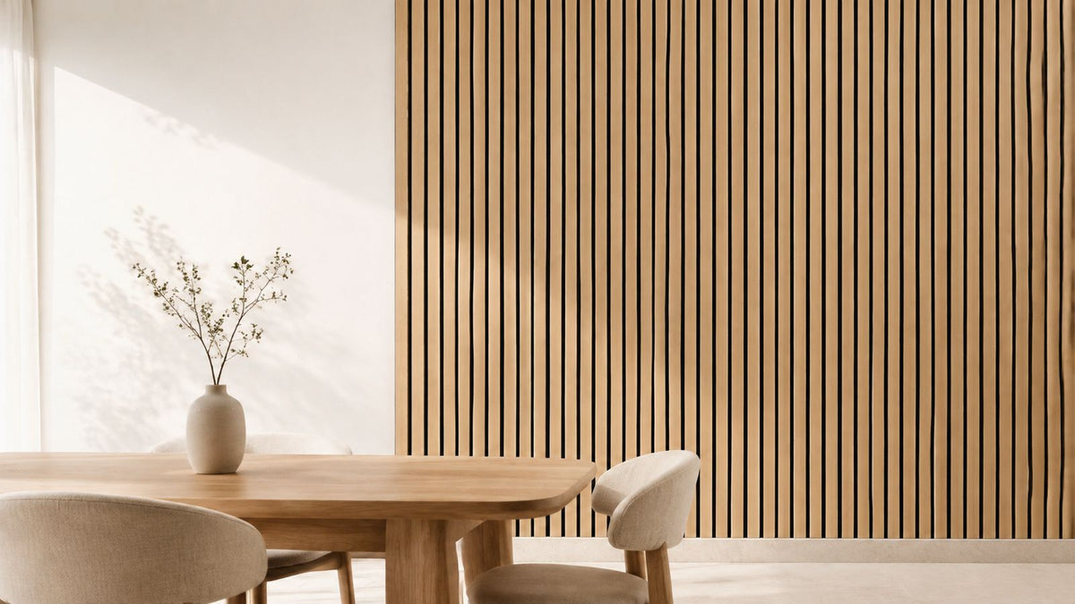 Wood Veneer Acoustic Wall Panel — 2-Piece Pack